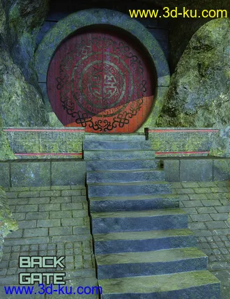 3D打印模型Chinese Temple Gate的图片