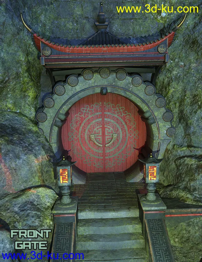 Chinese Temple Gate模型的图片10