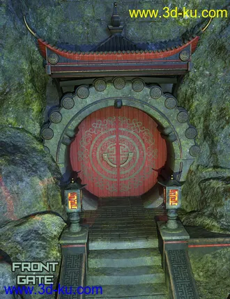 3D打印模型Chinese Temple Gate的图片
