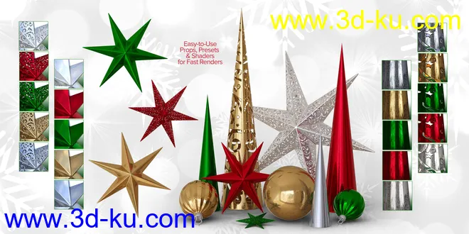 Christmas Props and Poses for Genesis 8 Male & Female模型的图片3