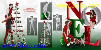 3D打印模型Christmas Props and Poses for Genesis 8 Male & Female的图片