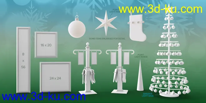 Christmas Props and Poses for Genesis 8 Male & Female模型的图片14