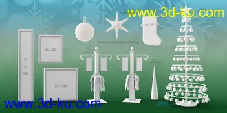 3D打印模型Christmas Props and Poses for Genesis 8 Male & Female的图片