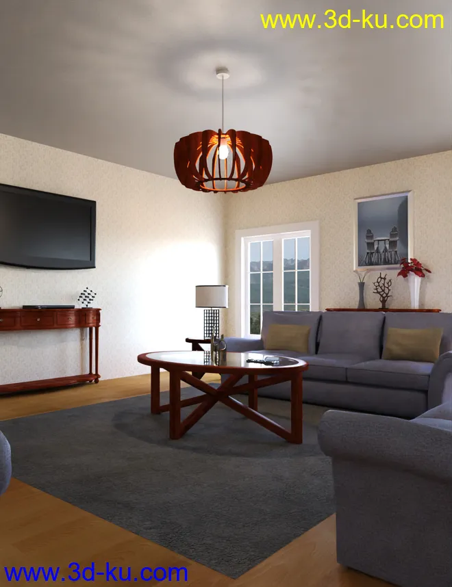 Classic Living Room模型的图片1