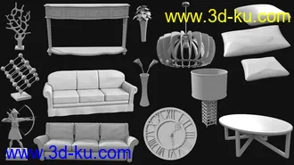 3D打印模型Classic Living Room的图片