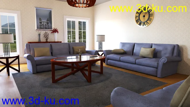 Classic Living Room模型的图片4