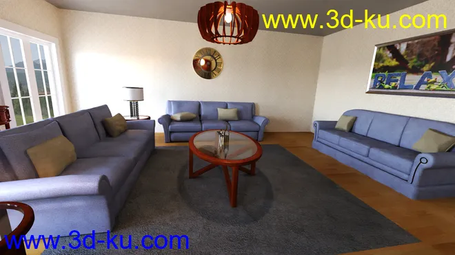 Classic Living Room模型的图片6