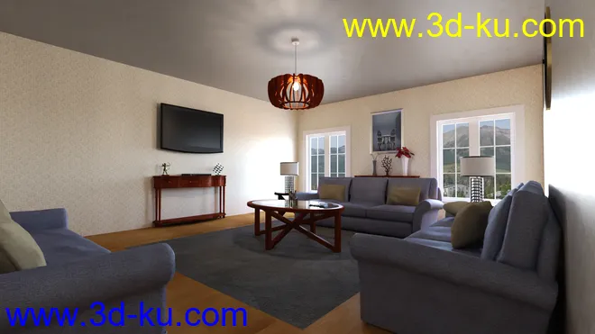 Classic Living Room模型的图片8