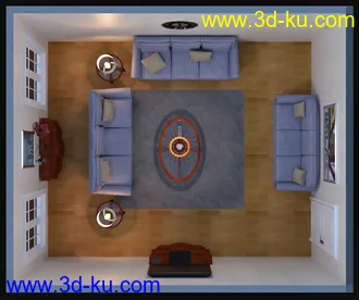 3D打印模型Classic Living Room的图片