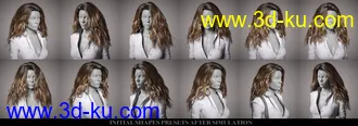 3D打印模型Classic Long Wavy Hair with dForce for Genesis 8 Female(s)的图片