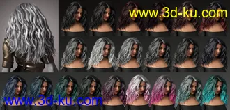 3D打印模型Classic Long Wavy Hair with dForce for Genesis 8 Female(s)的图片
