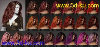 3D打印模型Classic Long Wavy Hair with dForce for Genesis 8 Female(s)的图片