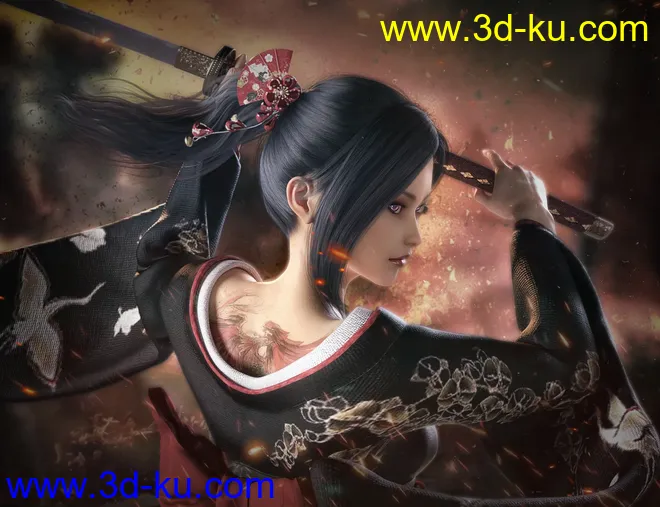 CO Reine and CO Reine Hair for Genesis 8 Female(s)模型的图片2