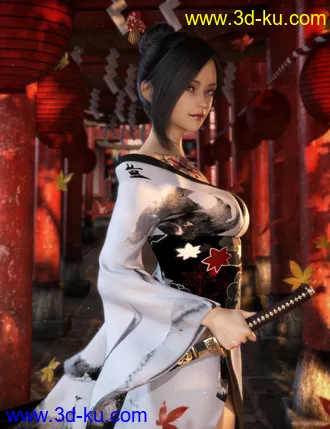 3D打印模型CO Reine and CO Reine Hair for Genesis 8 Female(s)的图片
