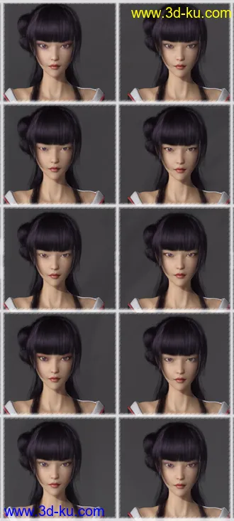 3D打印模型CO Reine and CO Reine Hair for Genesis 8 Female(s)的图片
