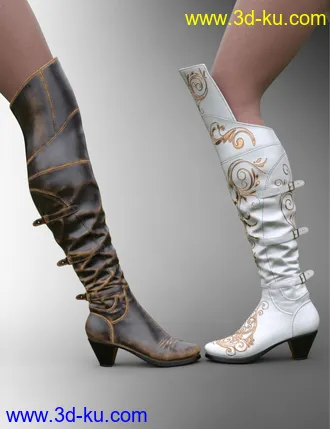 COG Jackboots for Genesis 8 Female模型的图片2