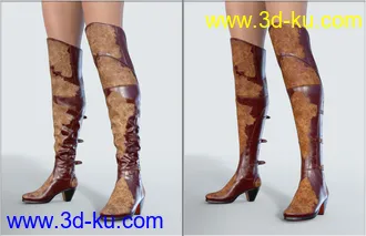 COG Jackboots for Genesis 8 Female模型的图片3