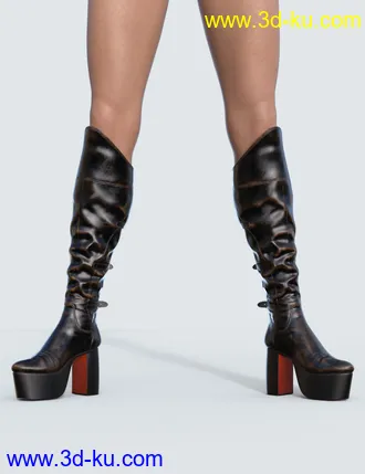 COG Jackboots for Genesis 8 Female模型的图片4
