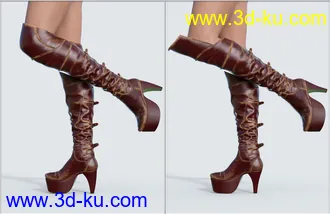 COG Jackboots for Genesis 8 Female模型的图片7
