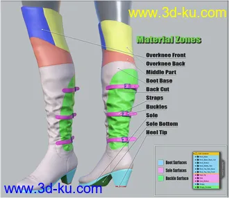 3D打印模型COG Jackboots for Genesis 8 Female的图片