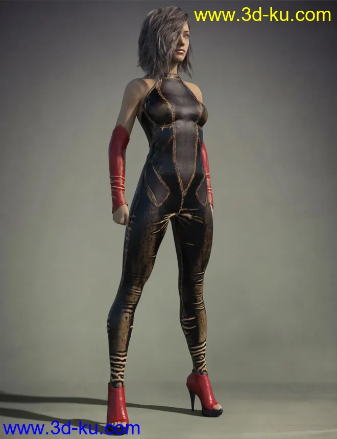 COG Leather Suit for Genesis 8 Female(s)模型的图片1