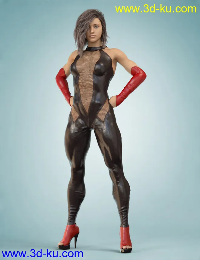 COG Leather Suit for Genesis 8 Female(s)模型的图片3