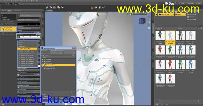 COG SciFi Suit for Genesis 8 Female(s)模型的图片14