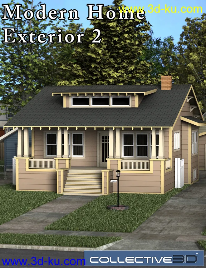 Collective3d Modern Home Exterior 2模型的图片1