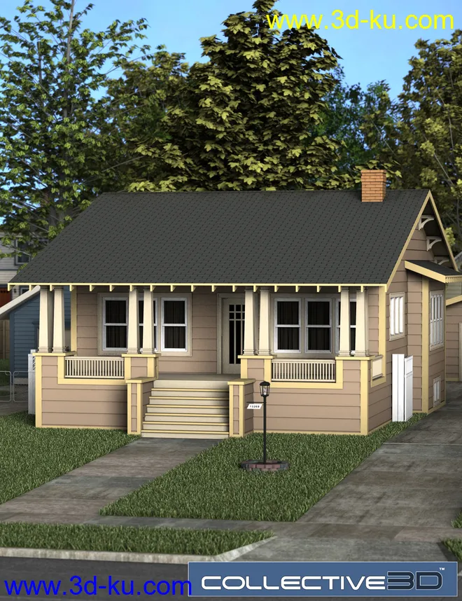 Collective3d Modern Home Exterior 2模型的图片4