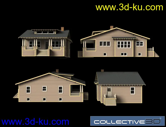 Collective3d Modern Home Exterior 2模型的图片5