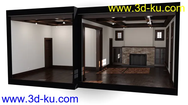 Collective3d Movie Sets Modern Home Interior模型的图片8