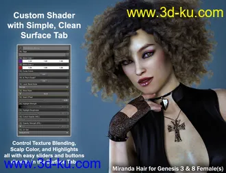 3D打印模型ColorWerks Extreme - Hair Texture Blending for Iray and dForce Hair的图片