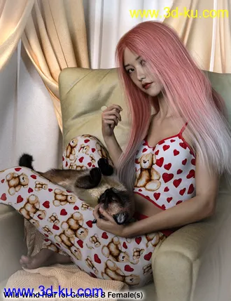 3D打印模型ColorWerks Extreme - Hair Texture Blending for Iray and dForce Hair的图片