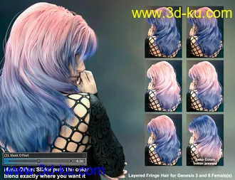 3D打印模型ColorWerks Extreme - Hair Texture Blending for Iray and dForce Hair的图片