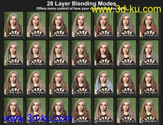 3D打印模型ColorWerks Extreme - Hair Texture Blending for Iray and dForce Hair的图片