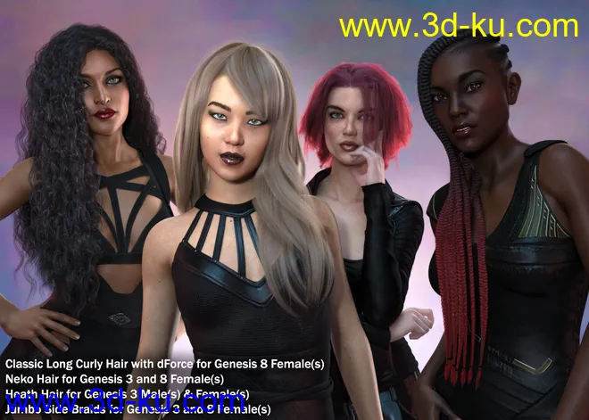 ColorWerks Extreme - Hair Texture Blending for Iray and dForce Hair模型的图片12
