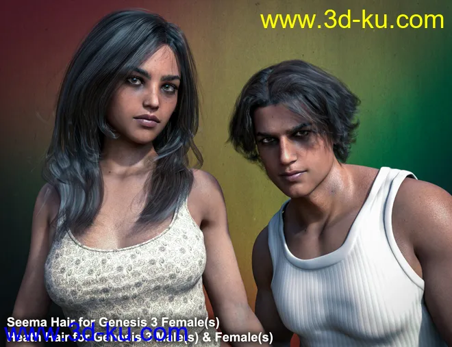 ColorWerks Extreme - Hair Texture Blending for Iray and dForce Hair模型的图片15
