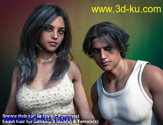 3D打印模型ColorWerks Extreme - Hair Texture Blending for Iray and dForce Hair的图片