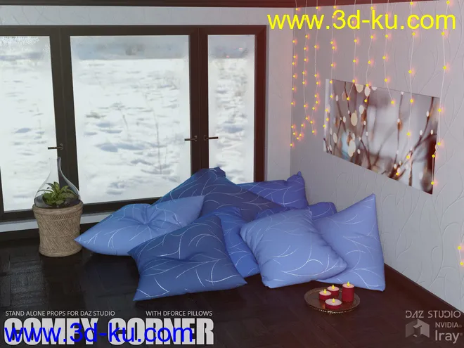 Comfy Corner Daz Studio模型的图片1