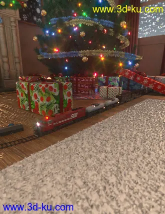 3D打印模型Cozy Christmas Living Room的图片