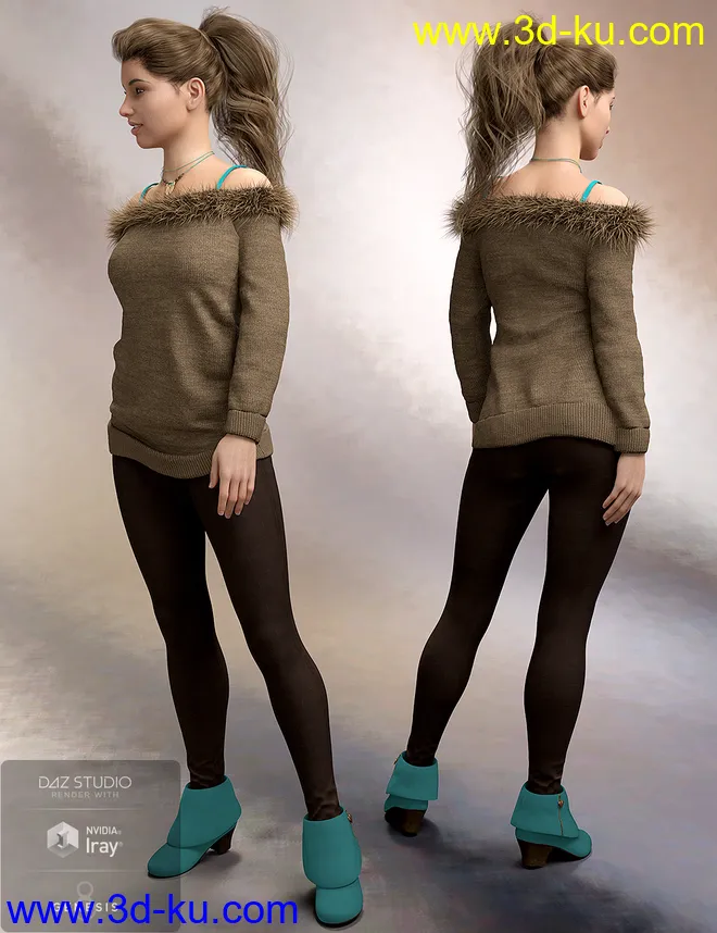 Cozy Sweater Outfit for Genesis 8 Female(s)模型的图片3