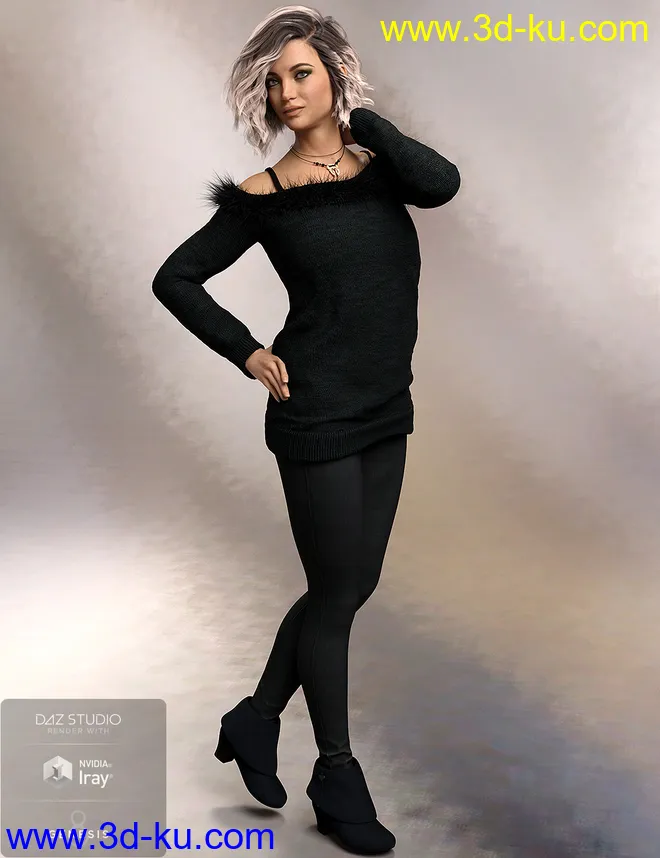 Cozy Sweater Outfit for Genesis 8 Female(s)模型的图片5