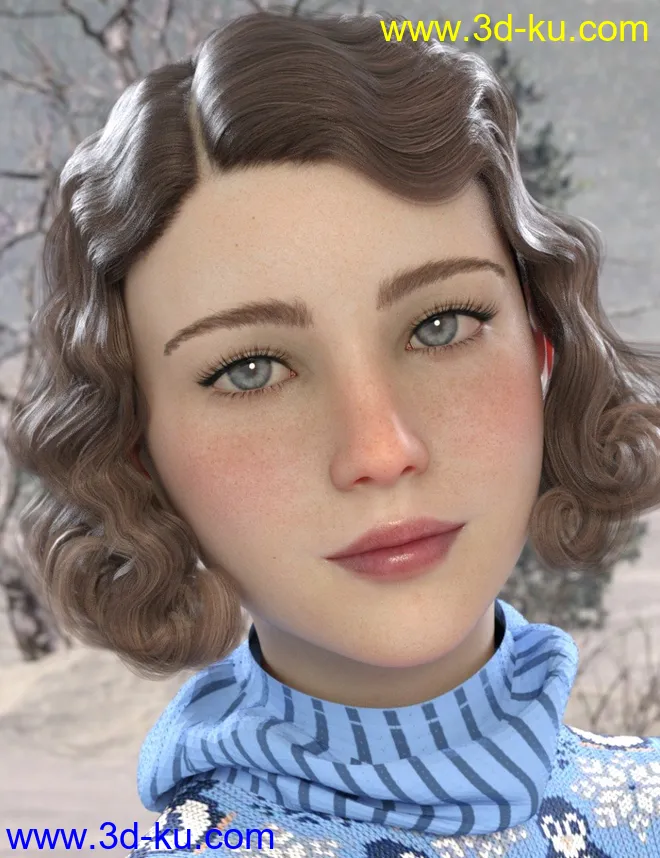 Cute L.I.E. Makeup for Genesis 3 and 8 Female模型的图片1