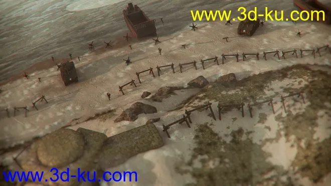 D-Day Landing Beach Diorama模型的图片2