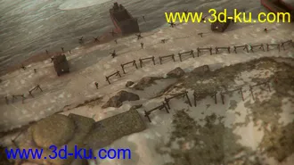 3D打印模型D-Day Landing Beach Diorama的图片