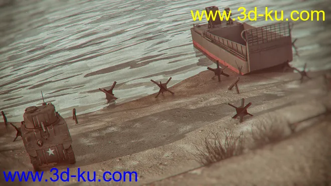 D-Day Landing Beach Diorama模型的图片4