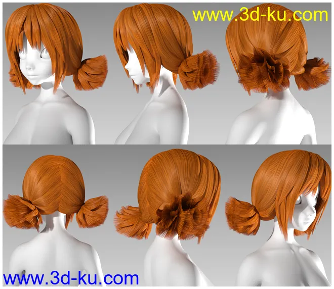 D4M Mercy Hair for Genesis 3 Female(s)模型的图片10