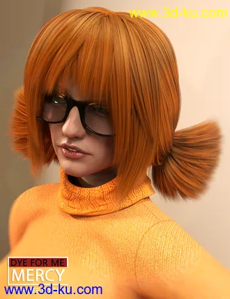 3D打印模型D4M Mercy Hair for Genesis 3 Female(s)的图片