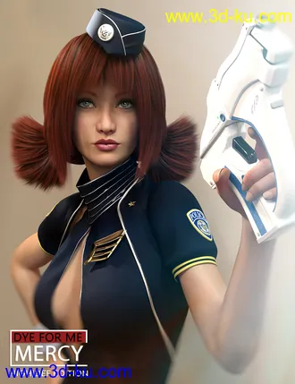 3D打印模型D4M Mercy Hair for Genesis 3 Female(s)的图片