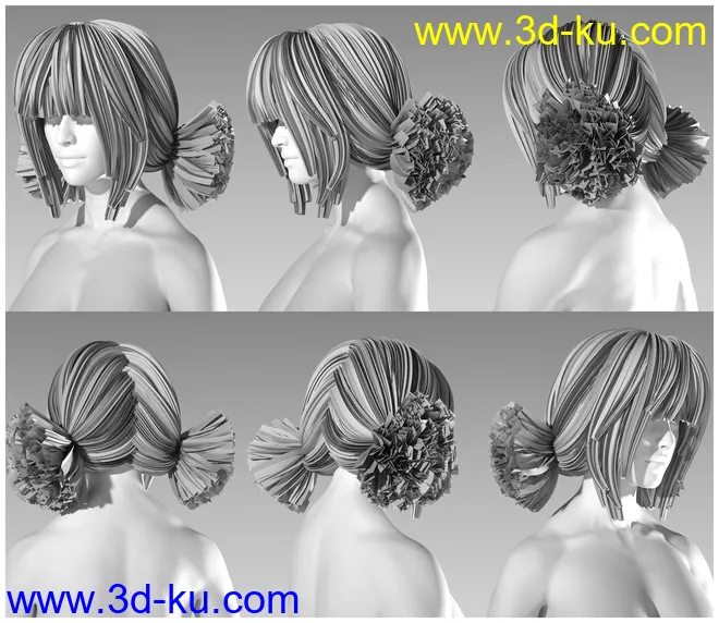 D4M Mercy Hair for Genesis 3 Female(s)模型的图片14